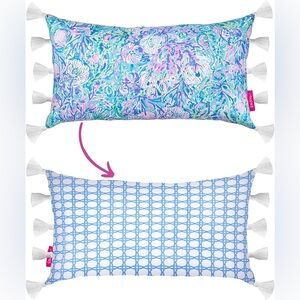 NEW Lilly Pulitzer Indoor/Outdoor Tassel Lumbar Pillow